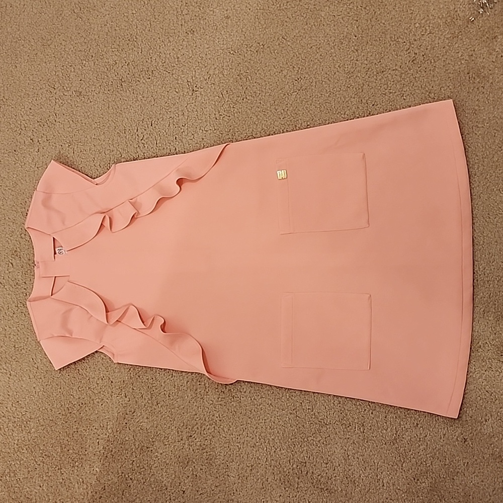 NEW Deux Par Duex Pink Ruffle Dress Size 10
